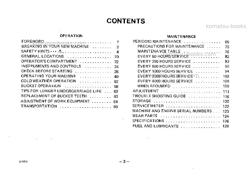 Komatsu d75s-3jpn Operation manual cover Page 4