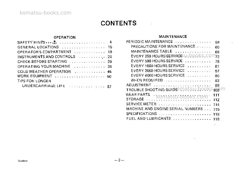 Komatsu d80f-18jpn Operation manual cover Page 4 Komatsu d80f-18jpn Operation manual cover Page 4
