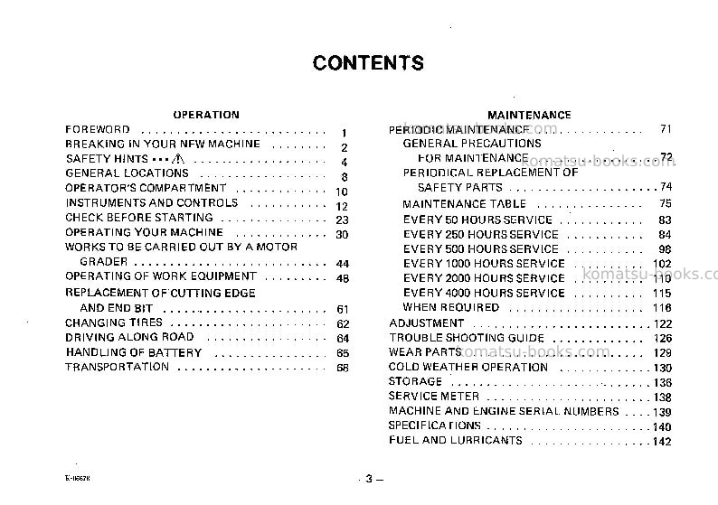 Komatsu gd500r-2jpn Operation manual cover Page 4