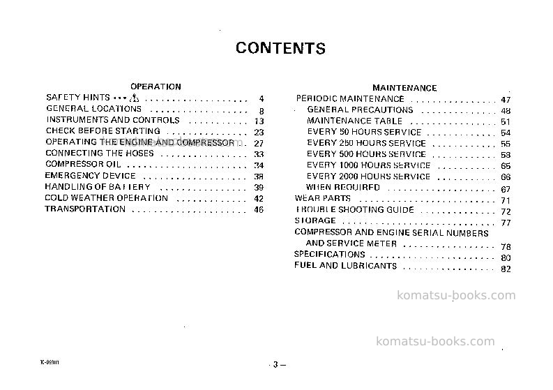 Komatsu ec75z-2jpn Operation manual cover Page 4 Komatsu ec75z-2jpn Operation manual cover Page 4