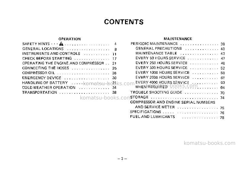 Komatsu ec210zs-1jpn Operation manual cover Page 4 Komatsu ec210zs-1jpn Operation manual cover Page 4