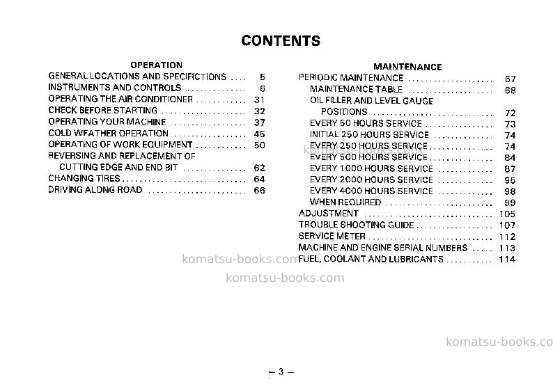 Komatsu gd515a-1jpn Operation manual cover Page 4 Komatsu gd515a-1jpn Operation manual cover Page 4