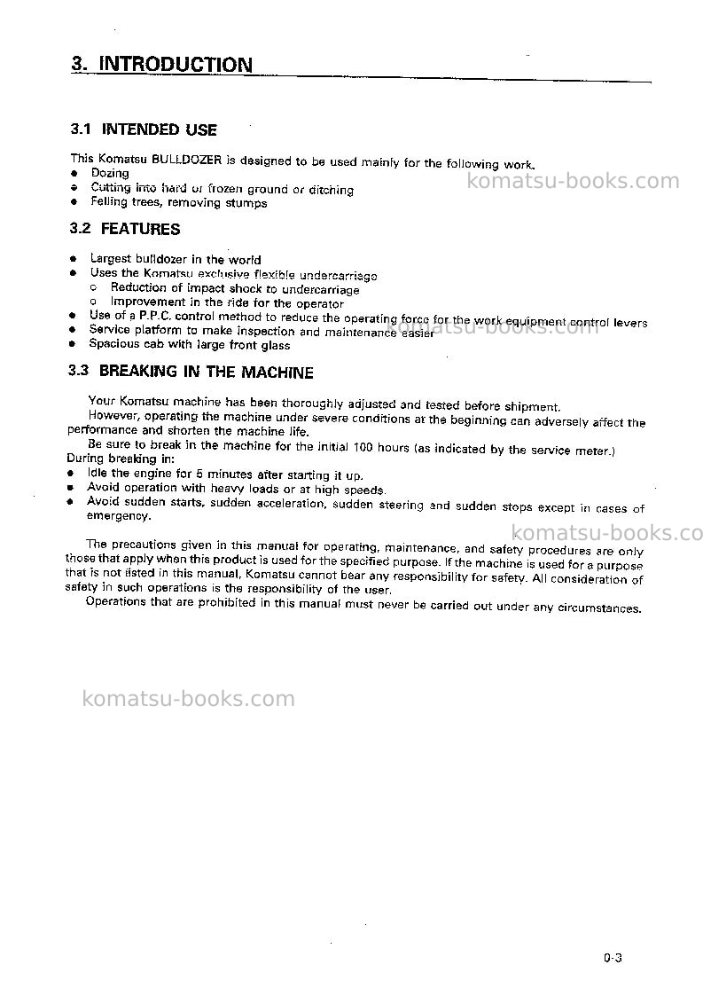 Komatsu d575ar-2jpn Operation manual cover Page 4 Komatsu d575ar-2jpn Operation manual cover Page 4