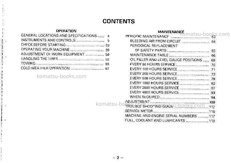 Komatsu wa380-1jpn Operation manual cover Page 4 Komatsu wa380-1jpn Operation manual cover Page 4