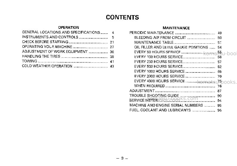 Komatsu wa420-1jpn-c spec Operation manual cover Page 4 Komatsu wa420-1jpn-c spec Operation manual cover Page 4