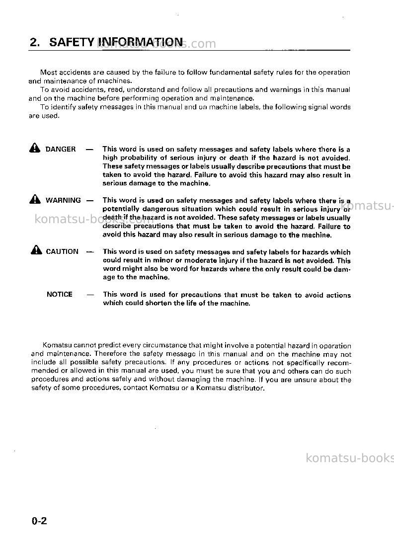 Komatsu jkhb1500jpn Operation manual cover Page 4 Komatsu jkhb1500jpn Operation manual cover Page 4