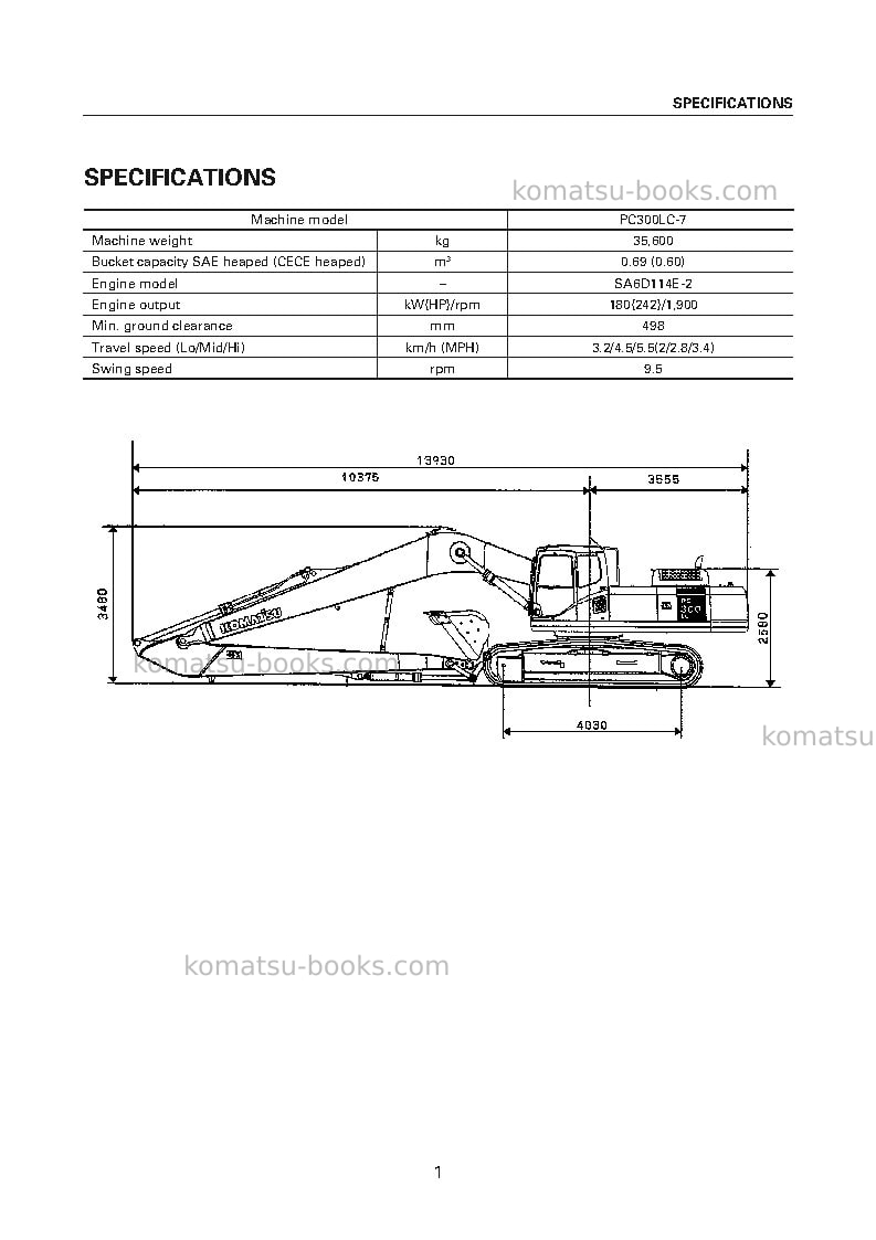 Komatsu pc300lc-7jpn-super long front Field assembly manual cover Page 4 Komatsu pc300lc-7jpn-super long front Field assembly manual cover Page 4