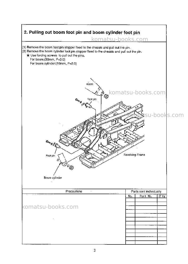 Komatsu pc600lc-6jpn Field assembly manual cover Page 4 Komatsu pc600lc-6jpn Field assembly manual cover Page 4