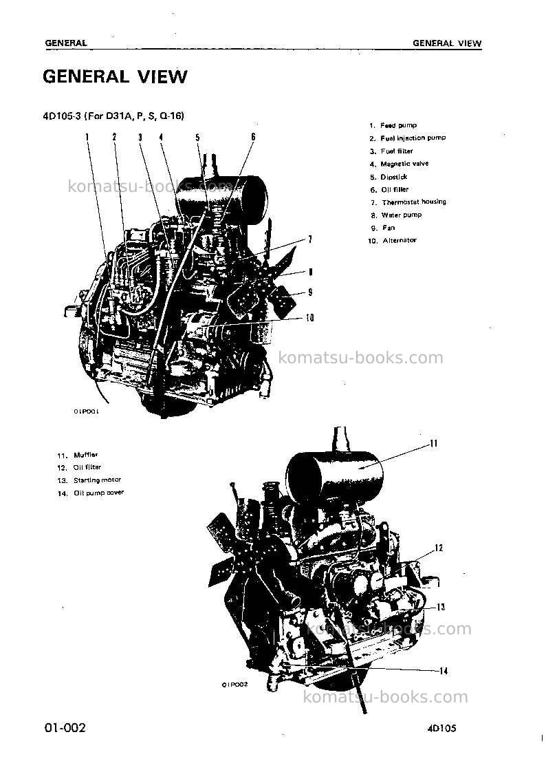 Komatsu 4d105-3jpn-c Repair & maintenance cover Page 4 Komatsu 4d105-3jpn-c Repair & maintenance cover Page 4