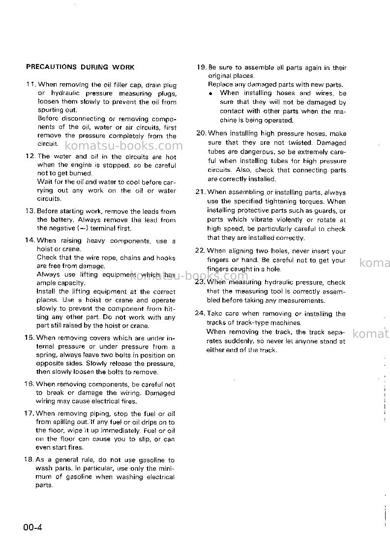 Komatsu wa30-5jpn Repair & maintenance cover Page 4 Komatsu wa30-5jpn Repair & maintenance cover Page 4
