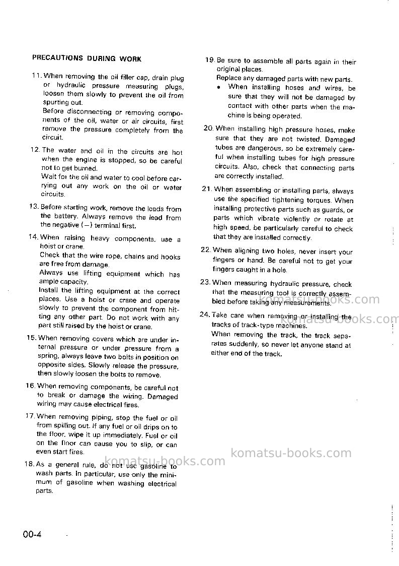 Komatsu 3d72-2jpn Repair & maintenance cover Page 4