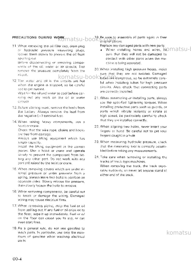 Komatsu d50f-17jpn Repair & maintenance cover Page 4 Komatsu d50f-17jpn Repair & maintenance cover Page 4