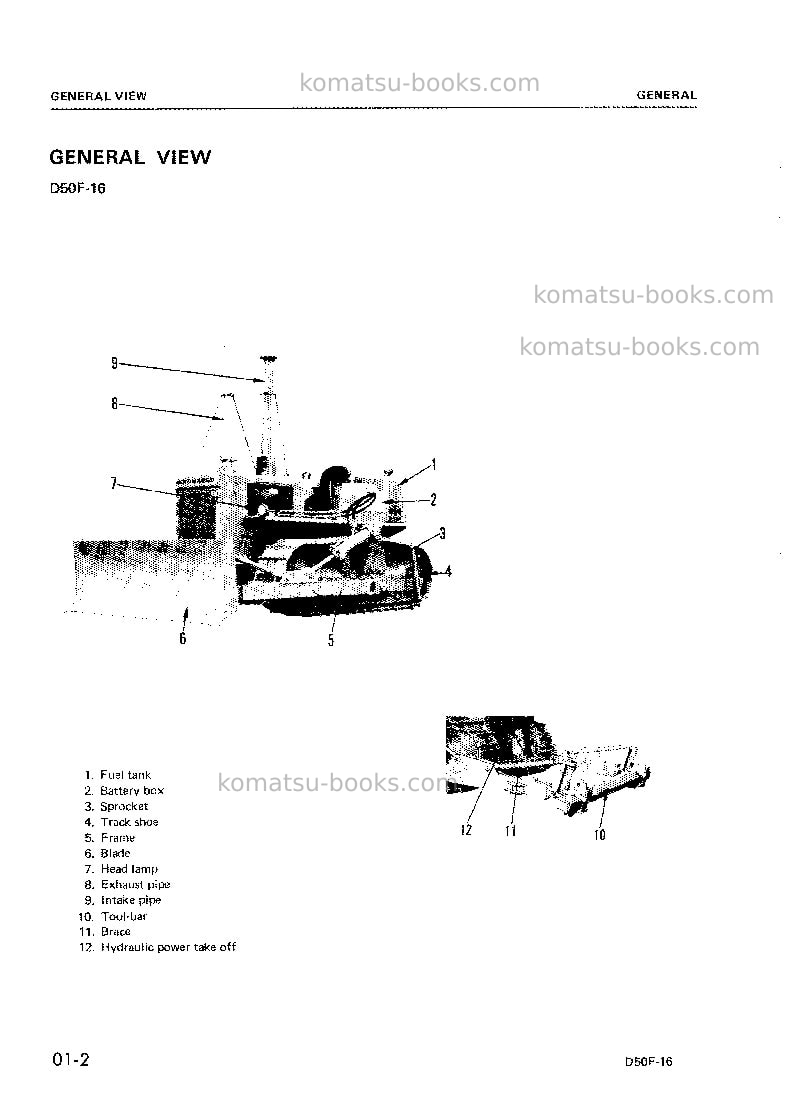 Komatsu d50f-16jpn Repair & maintenance cover Page 4