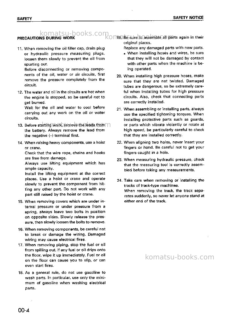 Komatsu wa120-3jpn-d Repair & maintenance cover Page 4