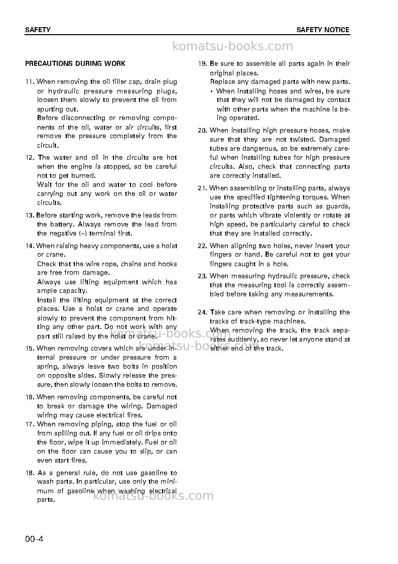 Komatsu wa120l-3jpn-mc Repair & maintenance cover Page 4