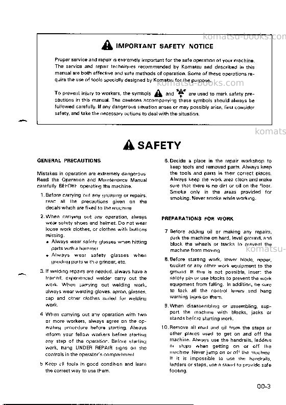 Komatsu pc28uu-1jpn Repair & maintenance cover Page 4