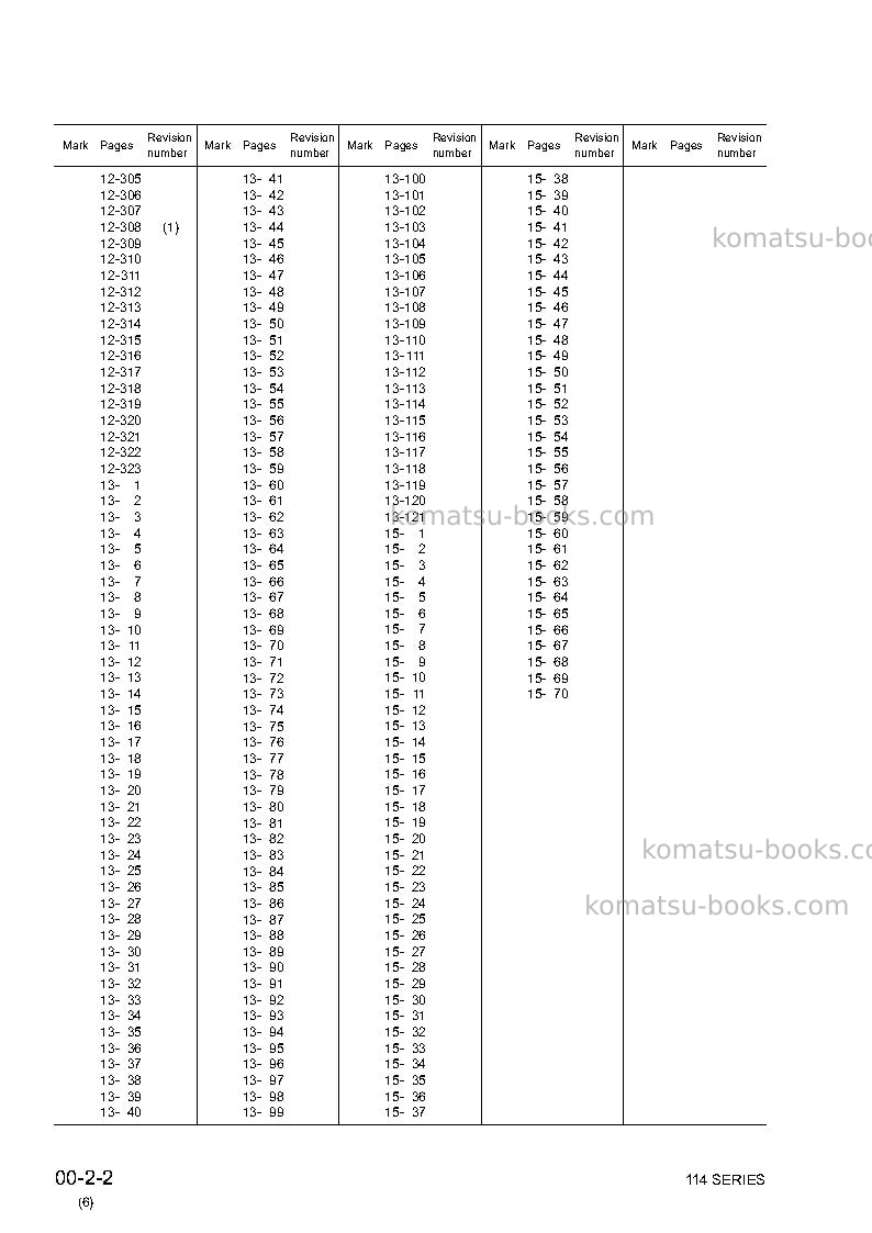 Komatsu 114-2 seriesjpn Repair & maintenance cover Page 4 Komatsu 114-2 seriesjpn Repair & maintenance cover Page 4