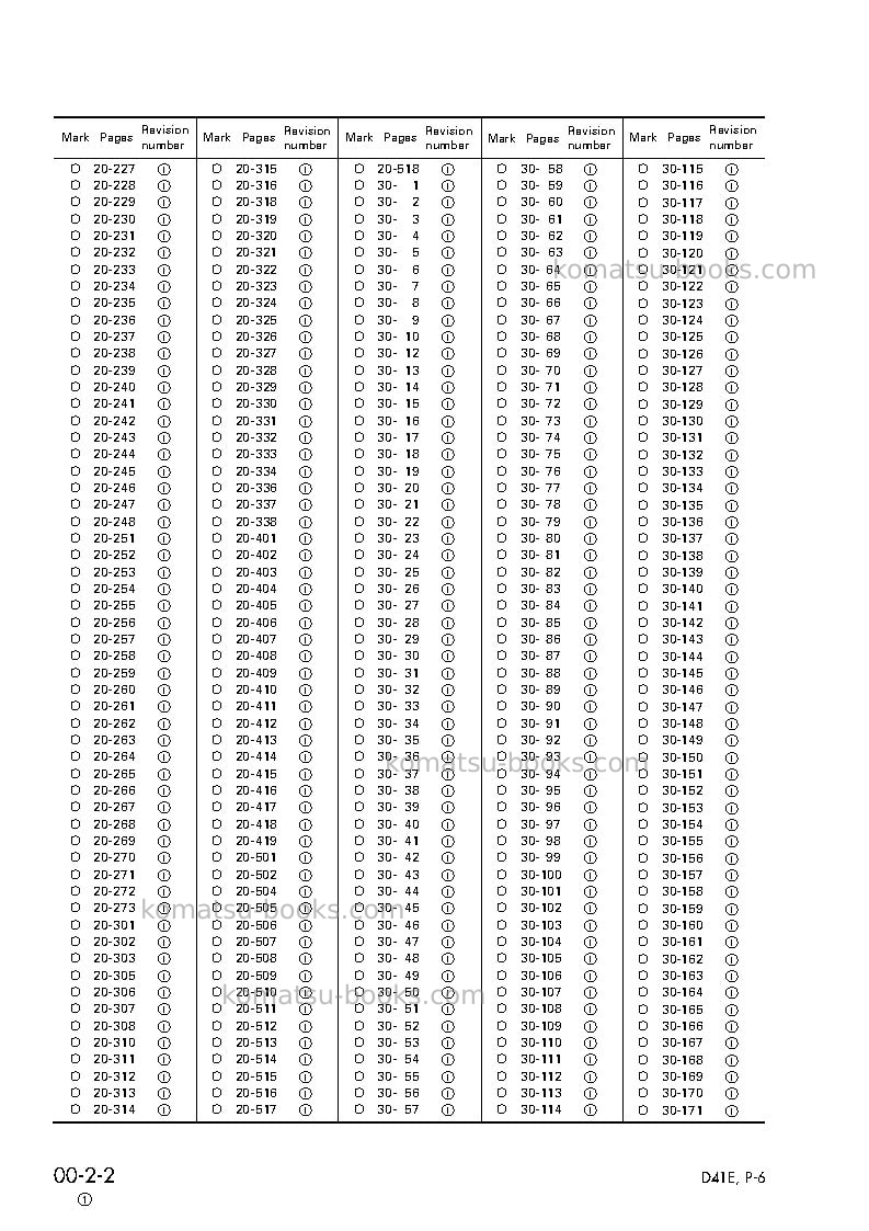 Komatsu d41p-6bra-bb Repair & maintenance cover Page 4