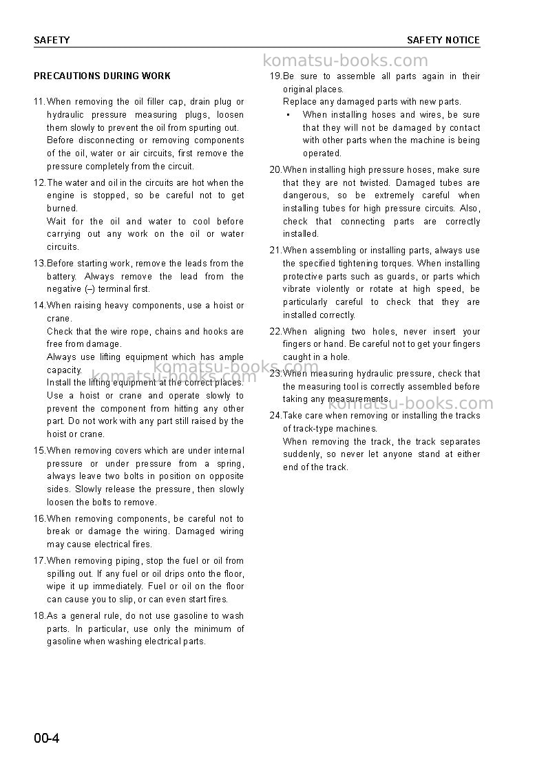 Komatsu d275ax-5jpn-landfill Repair & maintenance cover Page 4