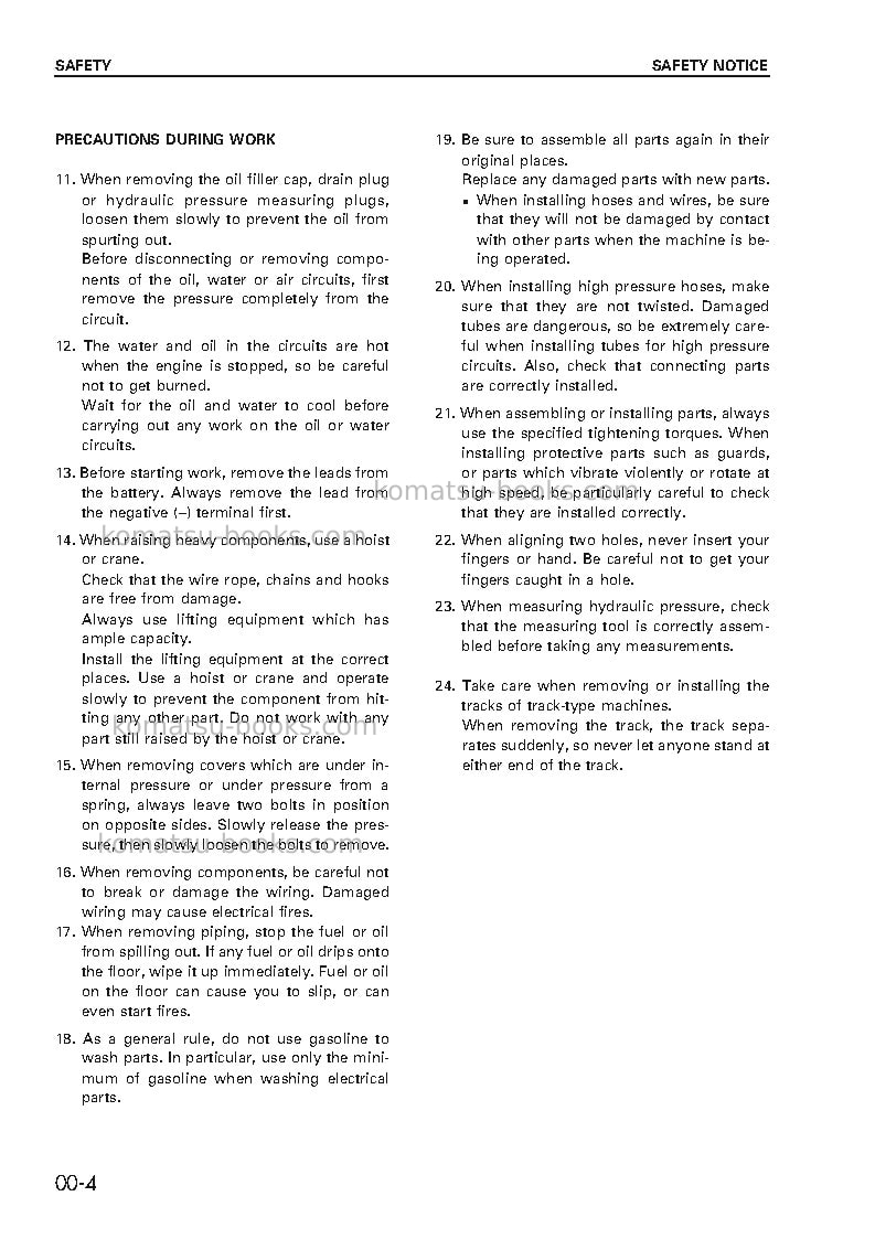 Komatsu d375a-5jpn--50c degree Repair & maintenance cover Page 4