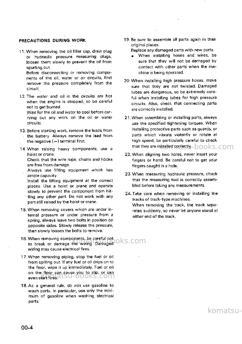 Komatsu wa70-1jpn Repair & maintenance cover Page 4