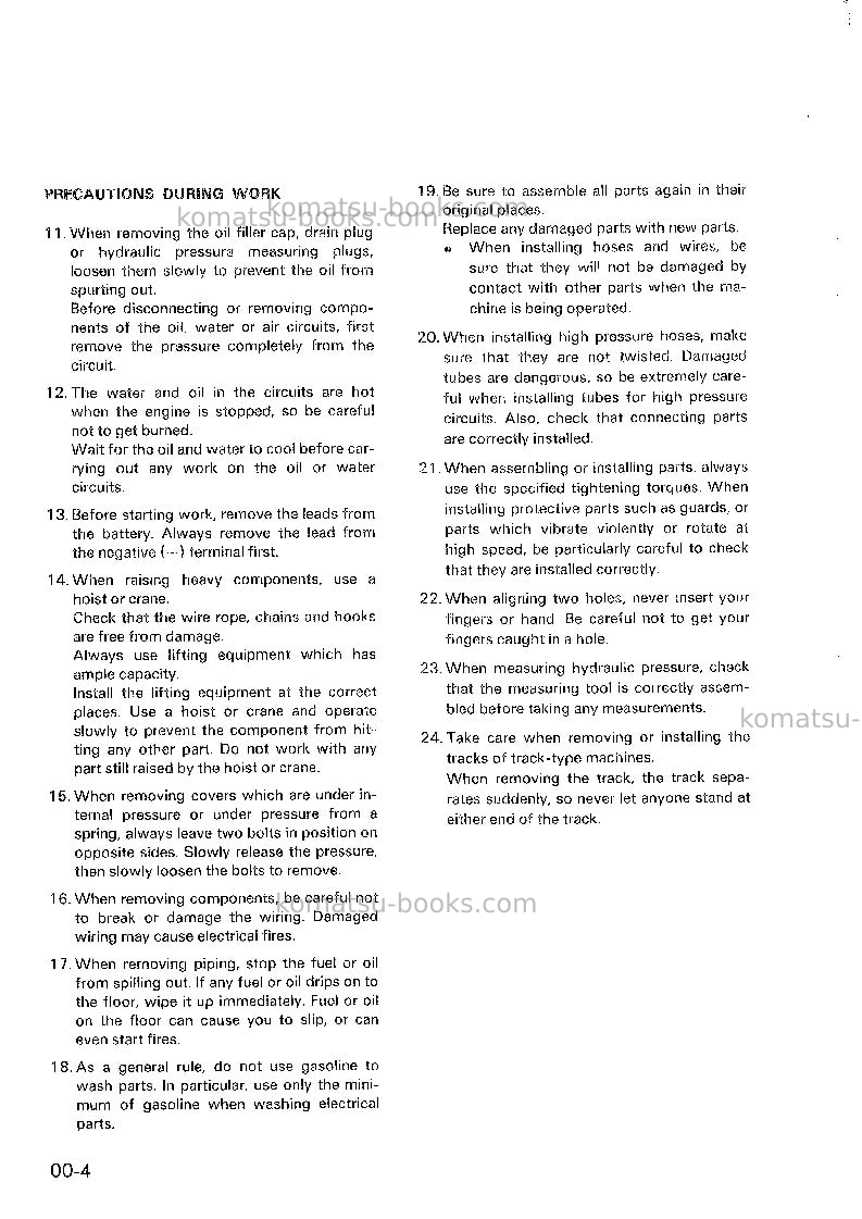 Komatsu eg15-2jpn Repair & maintenance cover Page 4 Komatsu eg15-2jpn Repair & maintenance cover Page 4