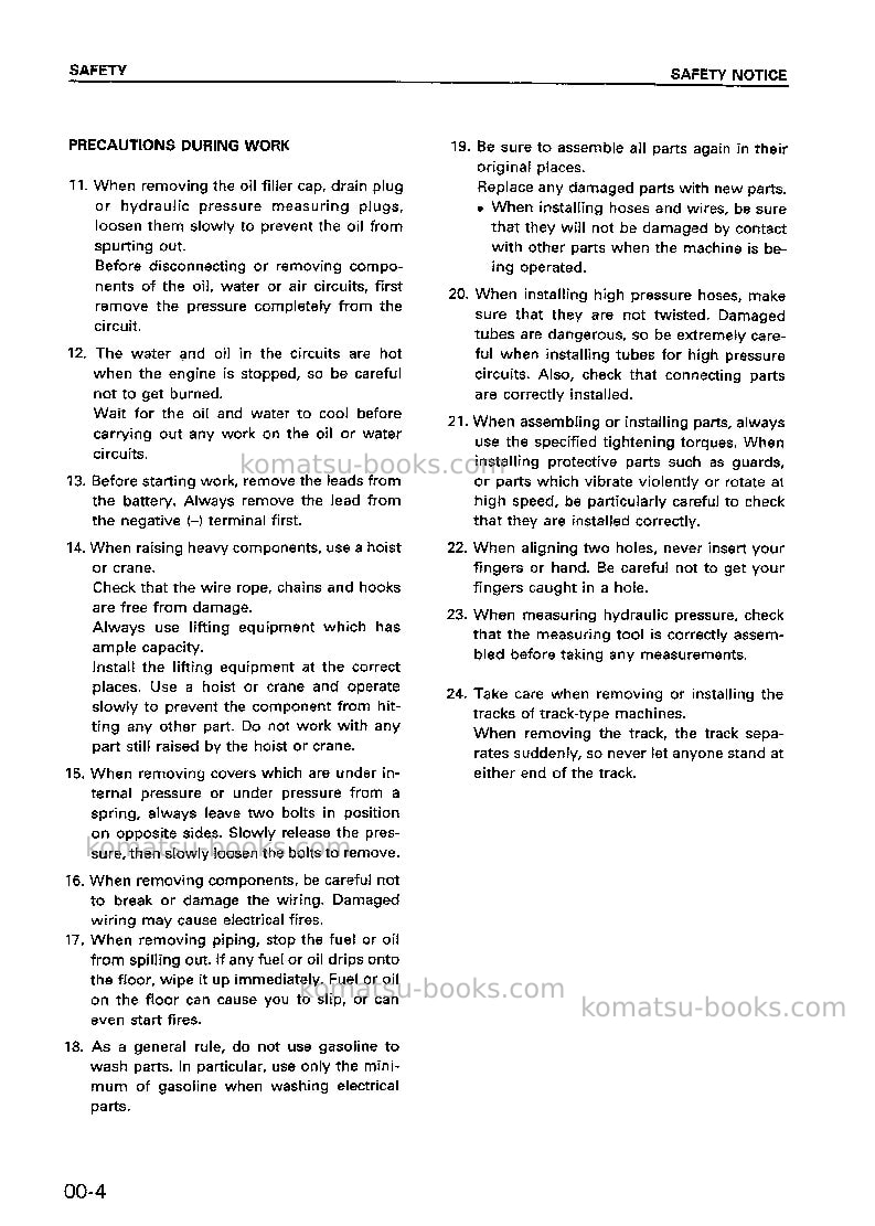 Komatsu hs150s-11jpn Repair & maintenance cover Page 4 Komatsu hs150s-11jpn Repair & maintenance cover Page 4