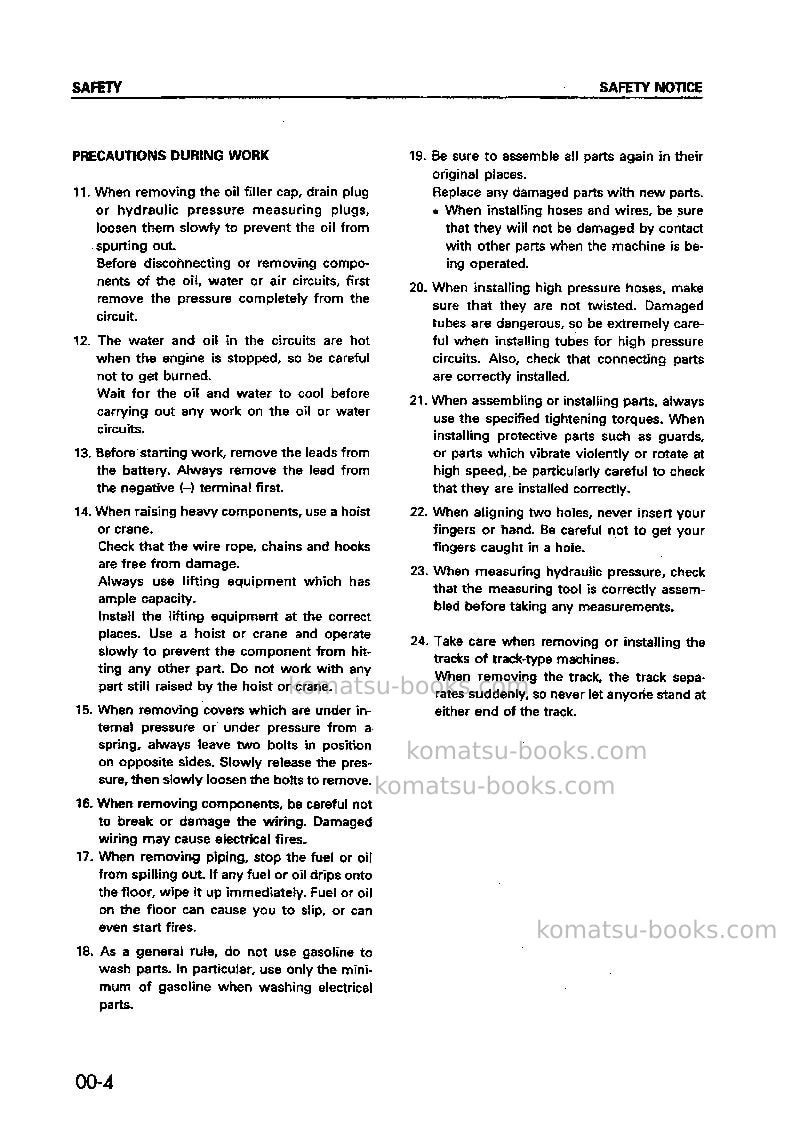 Komatsu wa600-3jpn--50c degree Repair & maintenance cover Page 4