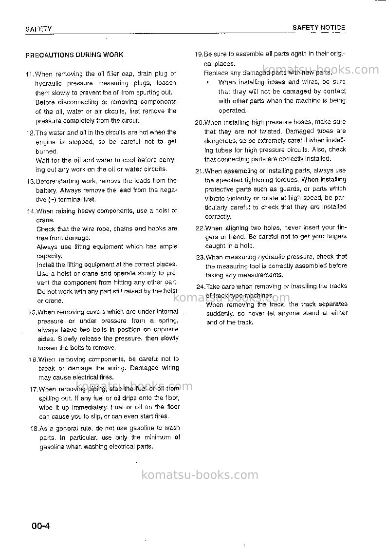 Komatsu wf550a-3jpn Repair & maintenance cover Page 4