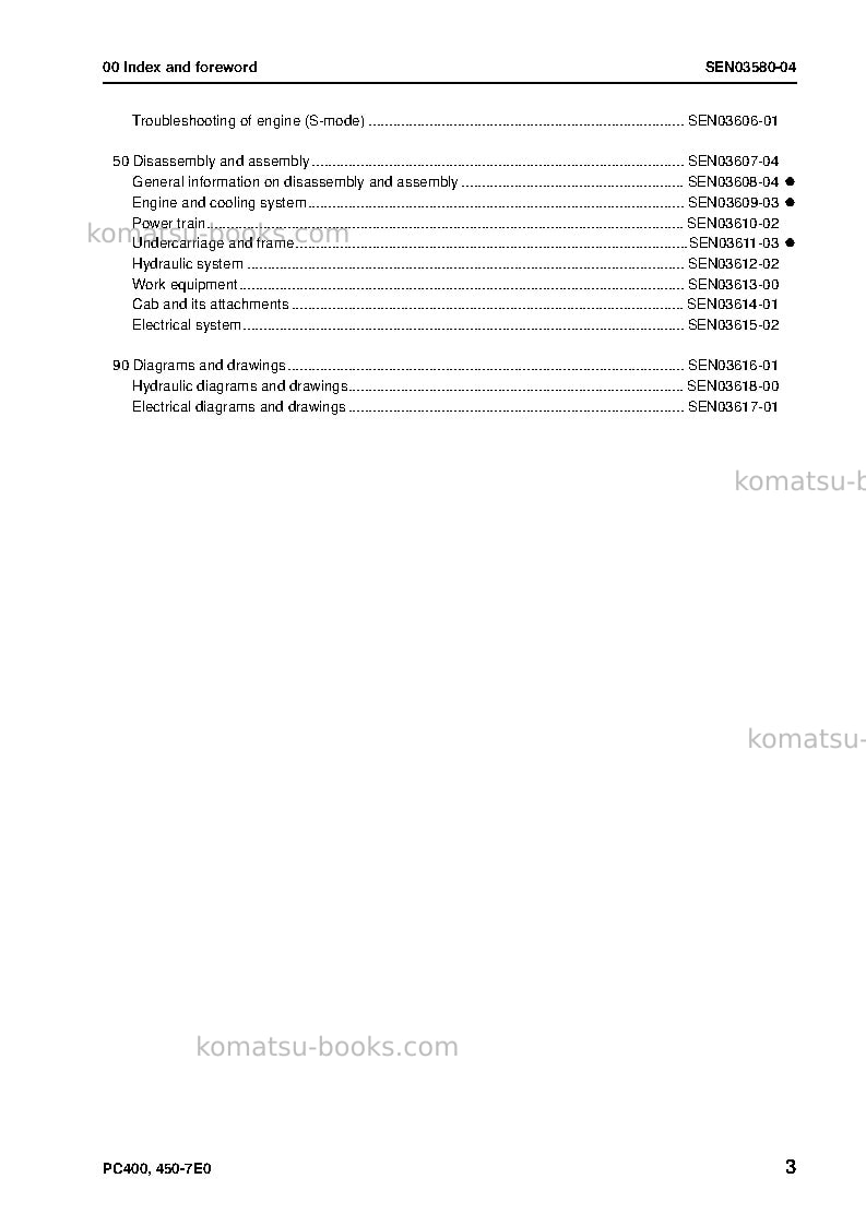 Komatsu pc400-7jpn-tier3, work equipment grease 100h Repair & maintenance cover Page 4