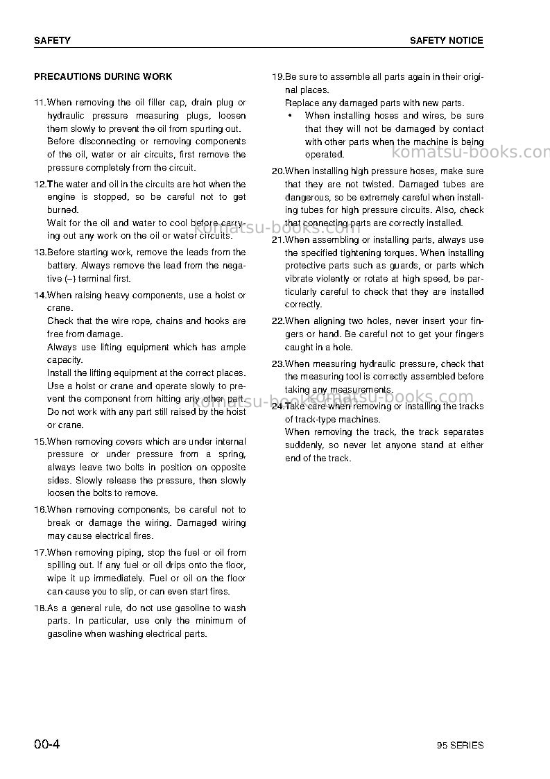 Komatsu 4d95lwe-5deu Repair & maintenance cover Page 4 Komatsu 4d95lwe-5deu Repair & maintenance cover Page 4