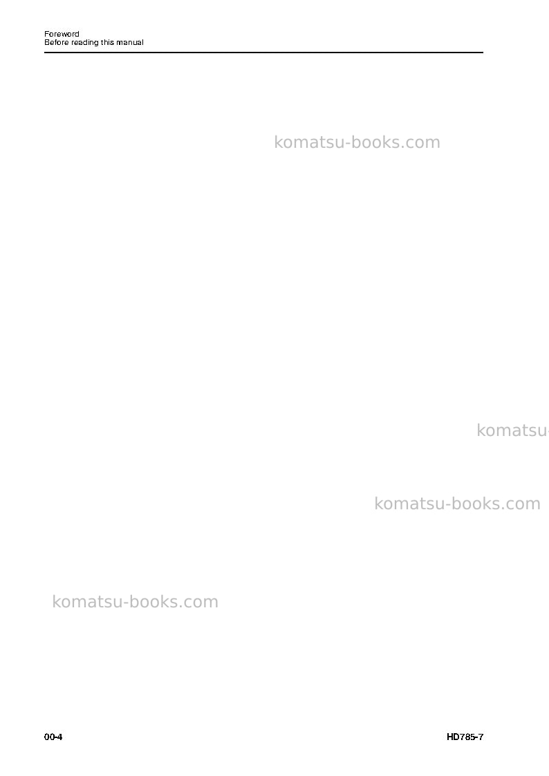 Komatsu hd785-7jpn-for kal Repair & maintenance cover Page 4