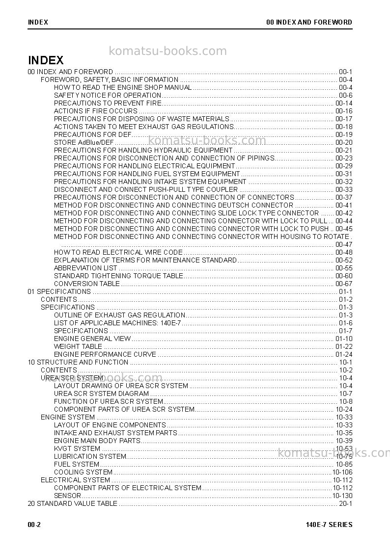 Komatsu 140e-7 seriesjpn Repair & maintenance cover Page 4 Komatsu 140e-7 seriesjpn Repair & maintenance cover Page 4