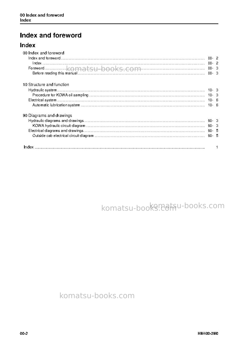 Komatsu hm400-3jpn-m0, for kal Repair & maintenance cover Page 4