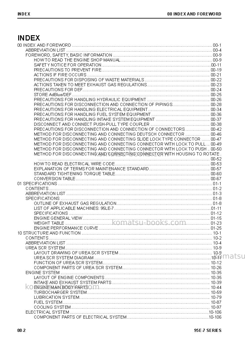 Komatsu 4d95le-7jpn Repair & maintenance cover Page 4 Komatsu 4d95le-7jpn Repair & maintenance cover Page 4