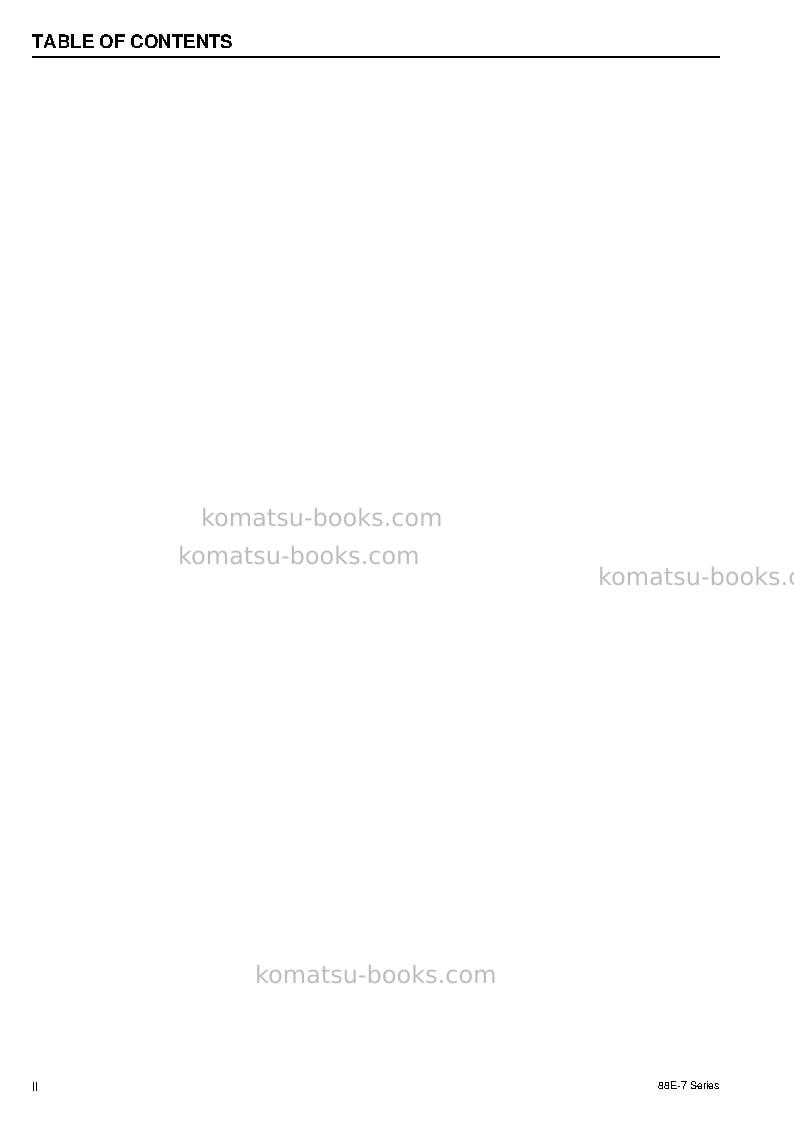 Komatsu 3d88e-7jpn Repair & maintenance cover Page 4