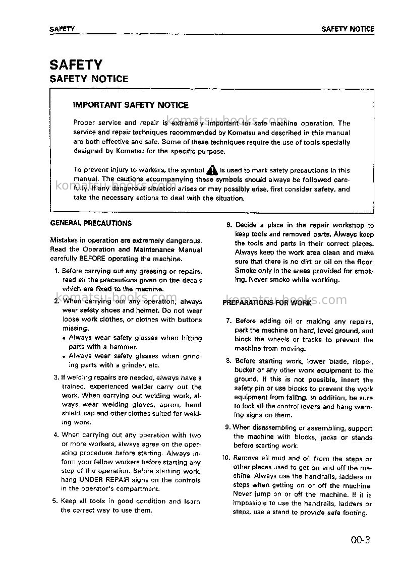 Komatsu wa470-3chn-custom, -20c degree for cis Repair & maintenance cover Page 4