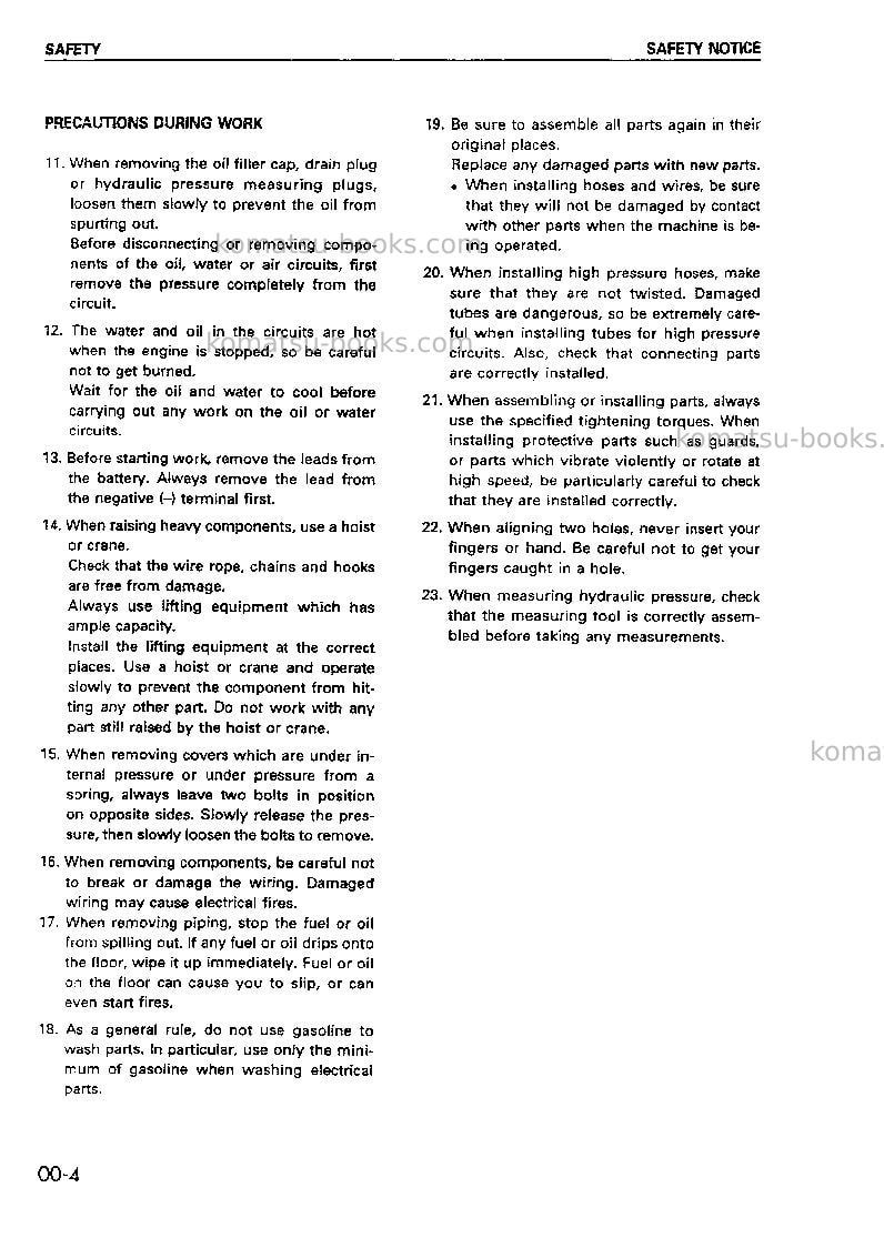 Komatsu wa470-3chn Repair & maintenance cover Page 4