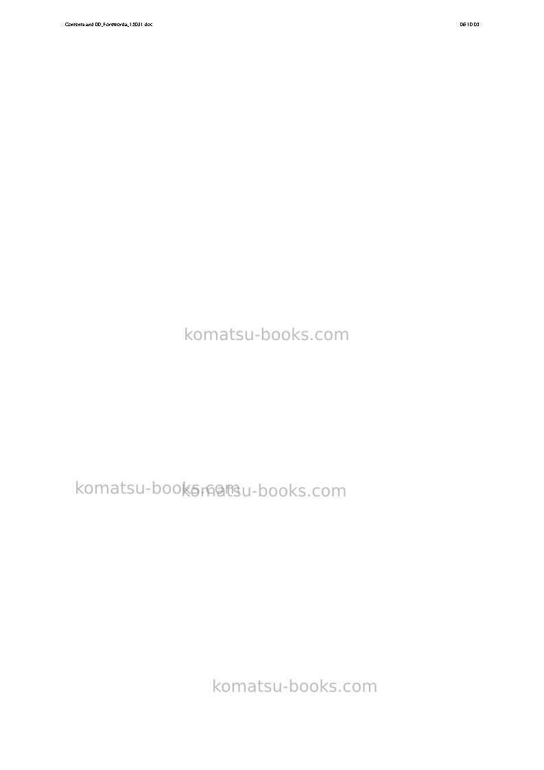 Komatsu pc5500-6deu Repair & maintenance cover Page 4 Komatsu pc5500-6deu Repair & maintenance cover Page 4