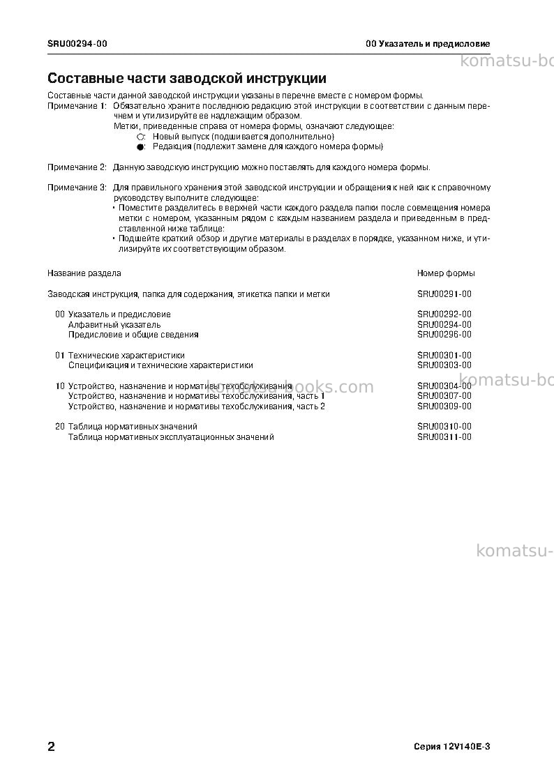 Komatsu saa12v140e-3jpn Ремонт и обслуживание обложка Страница 4