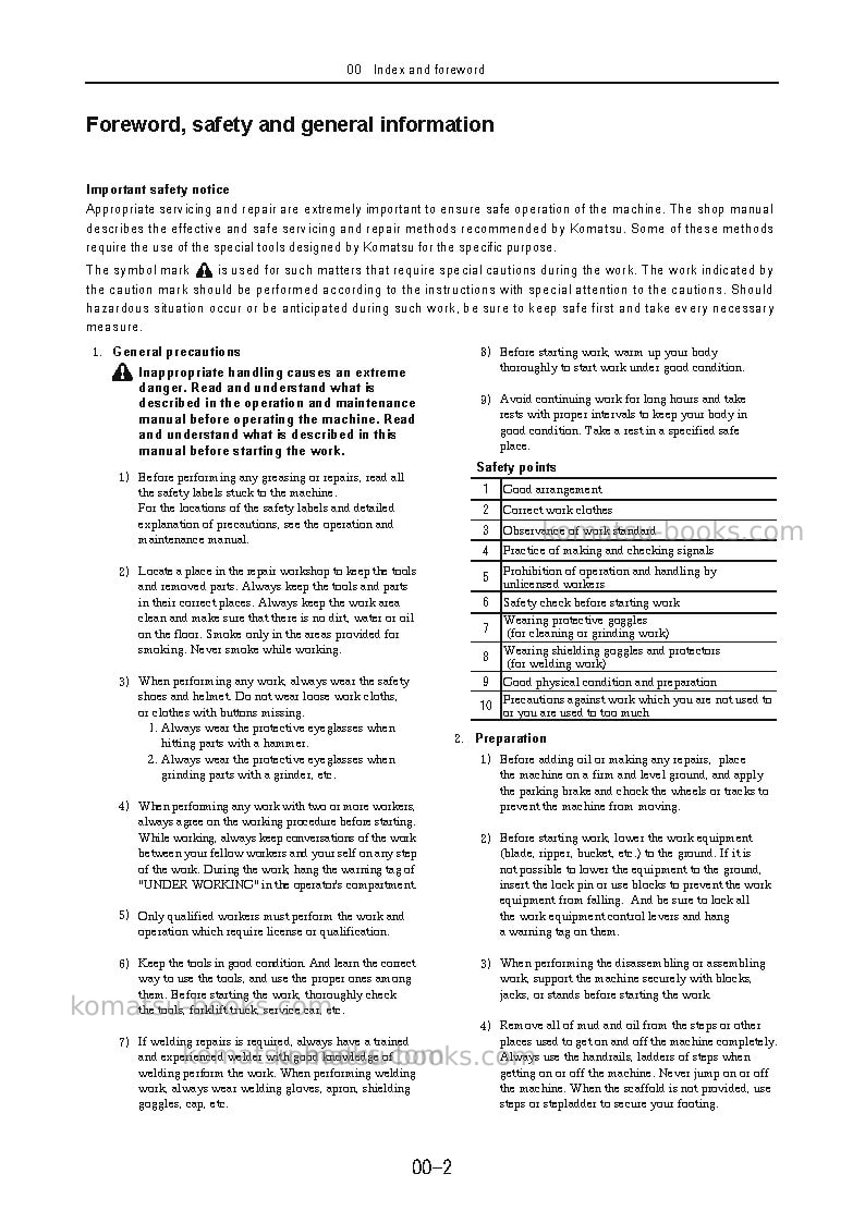 Komatsu jarc250fh-1jpn-multi purpose crusher Operation manual cover Page 4 Komatsu jarc250fh-1jpn-multi purpose crusher Operation manual cover Page 4