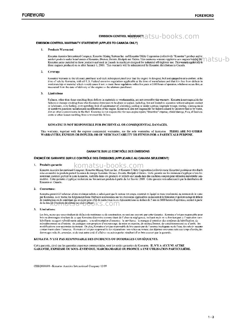 Komatsu pc78us-6jpn Operation manual cover Page 4 Komatsu pc78us-6jpn Operation manual cover Page 4