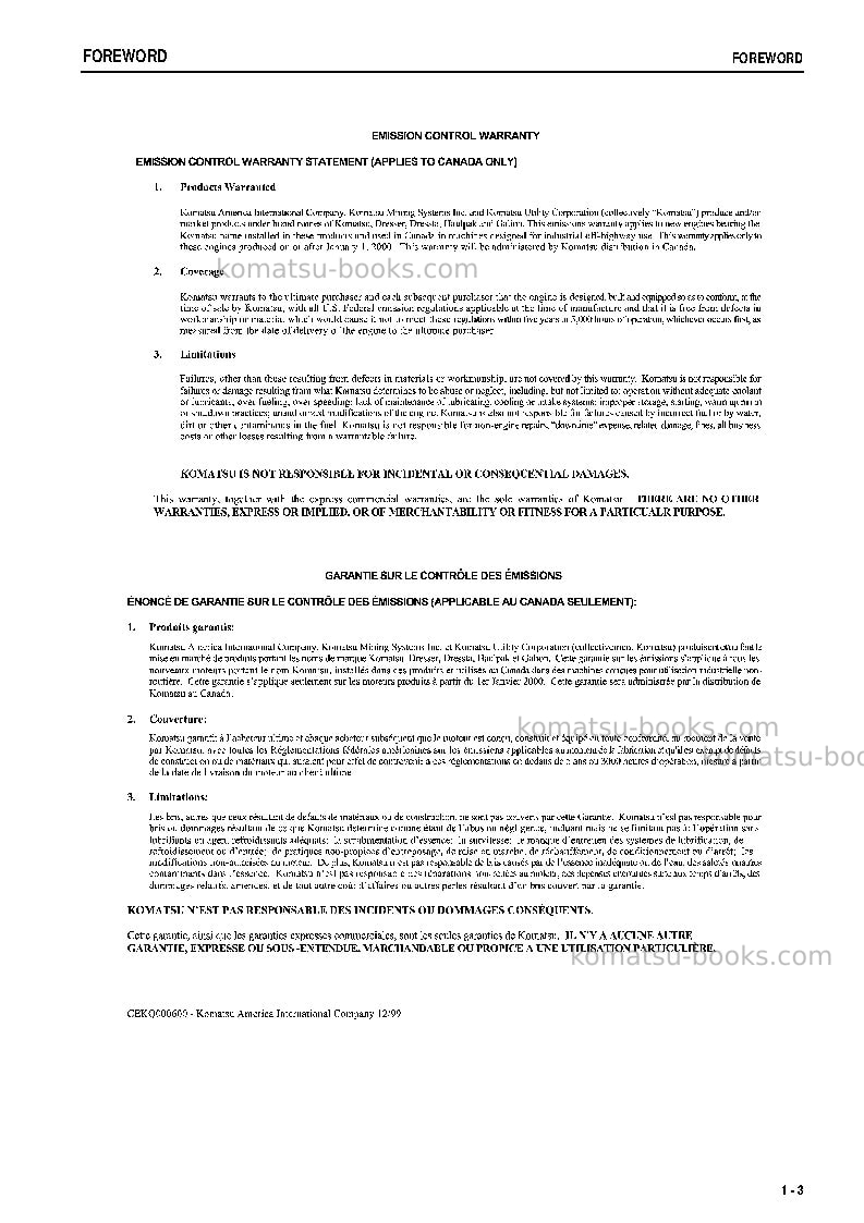 Komatsu br380jg-1jpn Operation manual cover Page 4 Komatsu br380jg-1jpn Operation manual cover Page 4