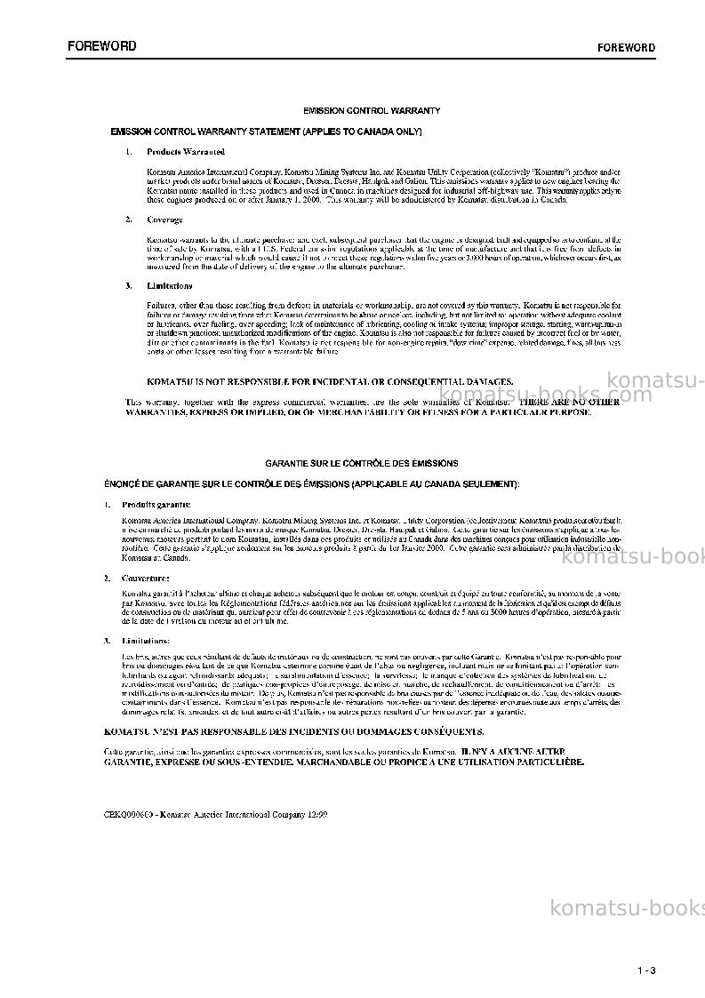 Komatsu d85px-15jpn Operation manual cover Page 4 Komatsu d85px-15jpn Operation manual cover Page 4
