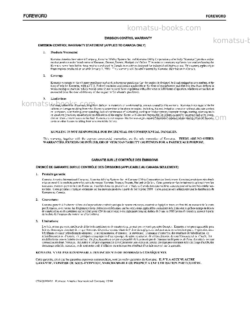 Komatsu pc09-1jpn Operation manual cover Page 4