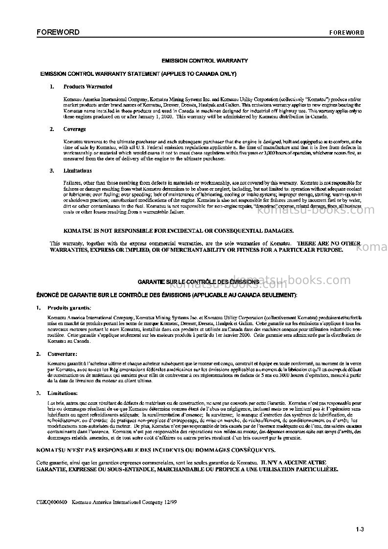 Komatsu pc128uu-2jpn Operation manual cover Page 4