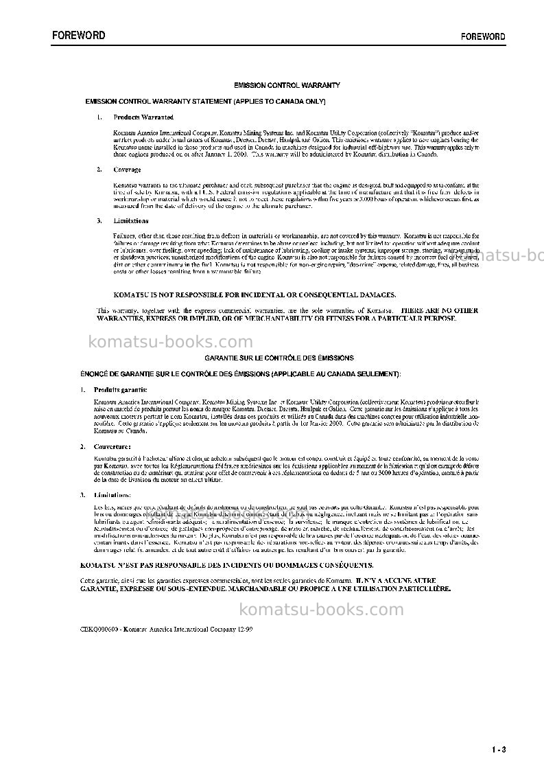 Komatsu wa150l-5jpn Operation manual cover Page 4 Komatsu wa150l-5jpn Operation manual cover Page 4
