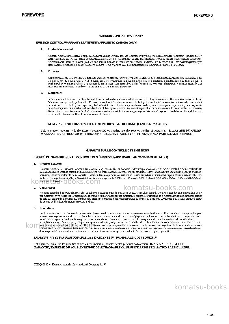 Komatsu wa200ptl-5jpn Operation manual cover Page 4 Komatsu wa200ptl-5jpn Operation manual cover Page 4
