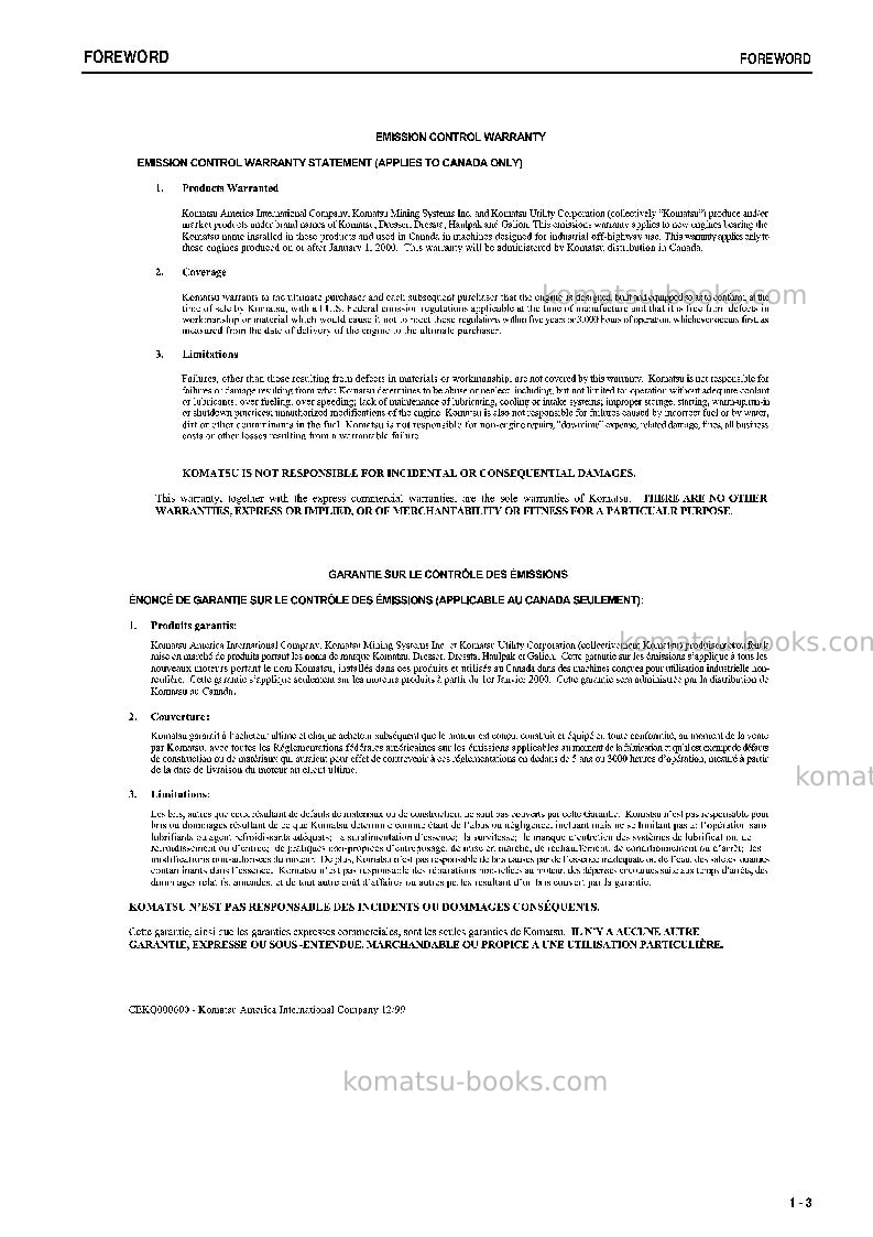 Komatsu cd110r-2jpn Operation manual cover Page 4 Komatsu cd110r-2jpn Operation manual cover Page 4