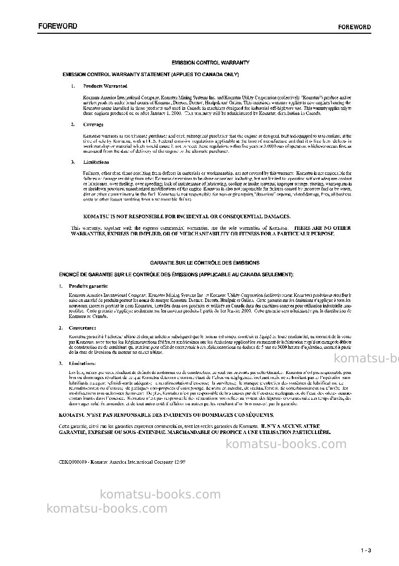 Komatsu pc200lc-8jpn-work equipment grease 500h Operation manual cover Page 4 Komatsu pc200lc-8jpn-work equipment grease 500h Operation manual cover Page 4